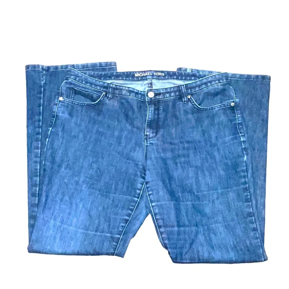 Women’s MK Michael Kors Flare Jeans Size 12 Stretch Denim